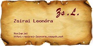 Zsirai Leonóra névjegykártya
