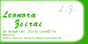leonora zsirai business card